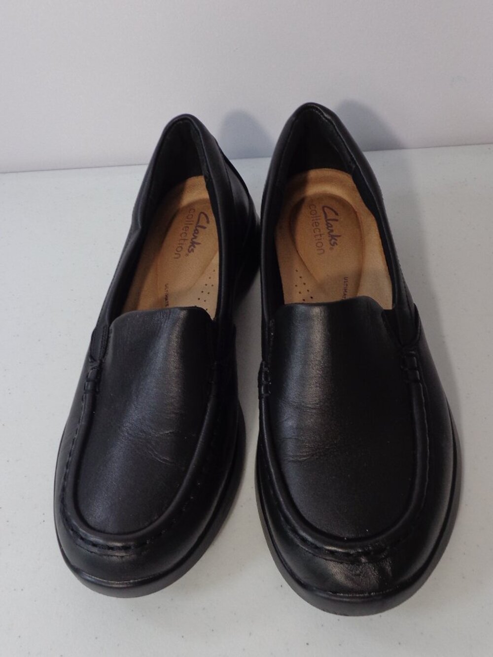 Clarks Collection Women’s Black Slip On Ultimate Comfort Loafers Shoes Size 9W